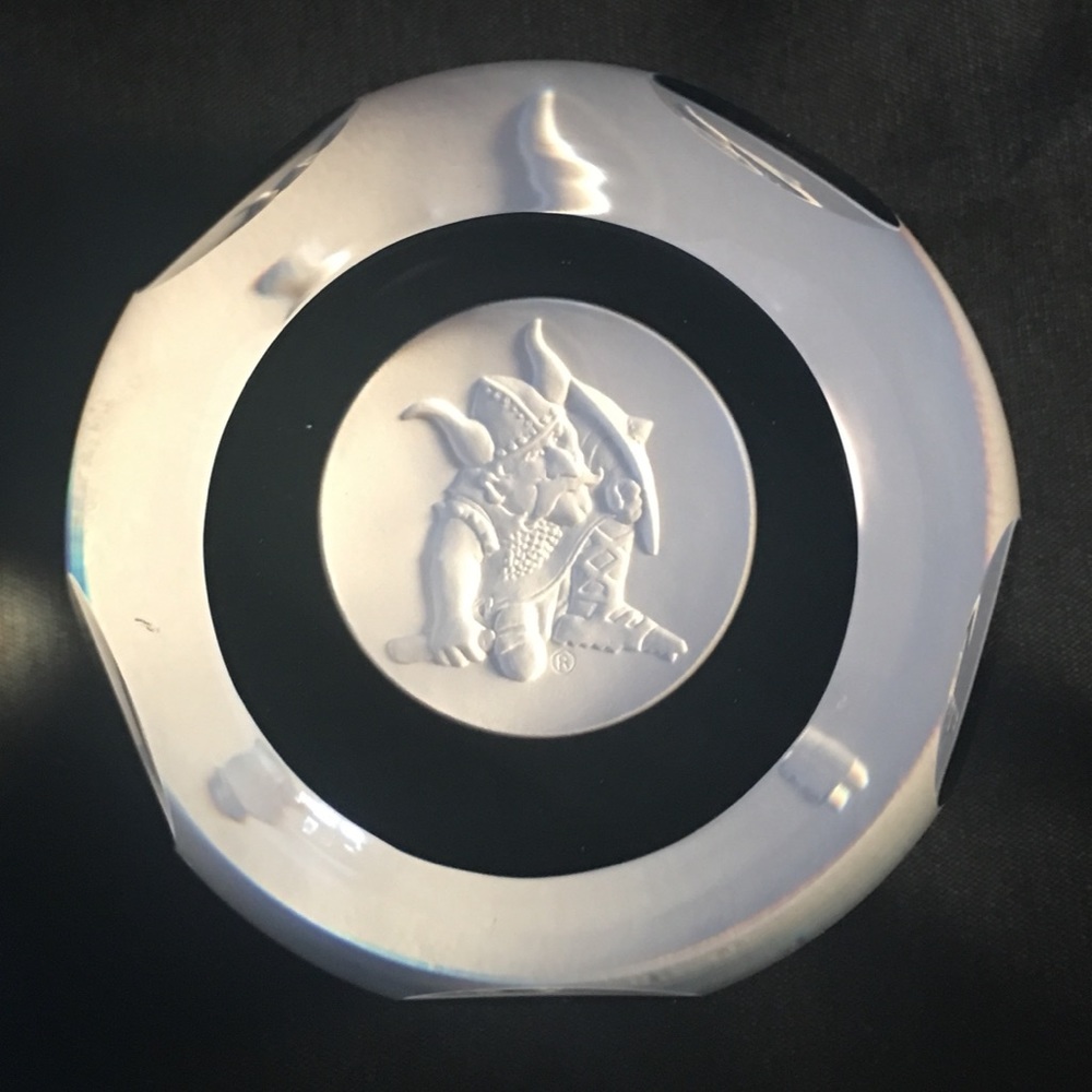 Caithness Scotland Viking Paperweight Art Glass
